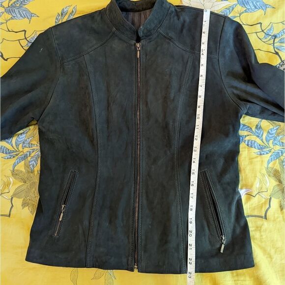 mundi cuero Ecuadorian grey suede short jacket nwot sz m - Picture 4 of 7